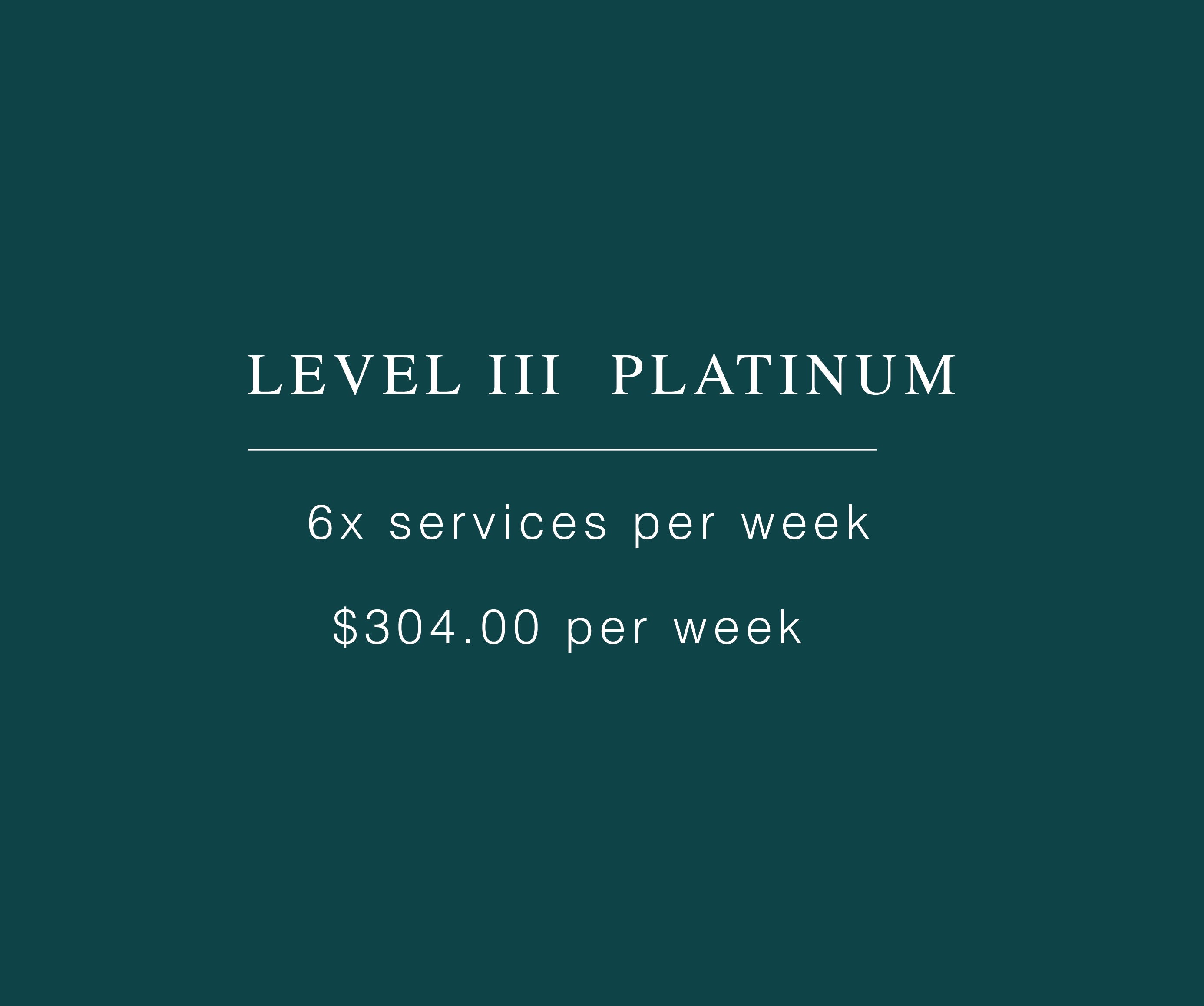 LEVEL 3 - PLATINUM MEMBERSHIP
