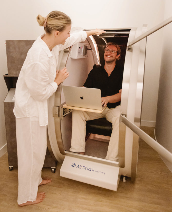 The AirPod used for hyperbaric oxygen sessions at Tsavo